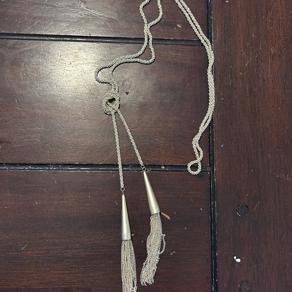 Kendra Scott Silver Tassel Necklace